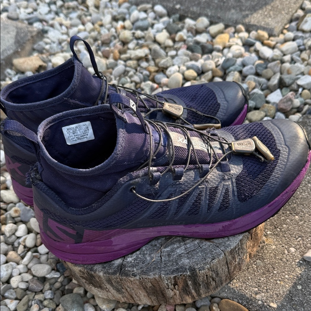 Salomon Dark Navy and Purple Women's Trail Shoes